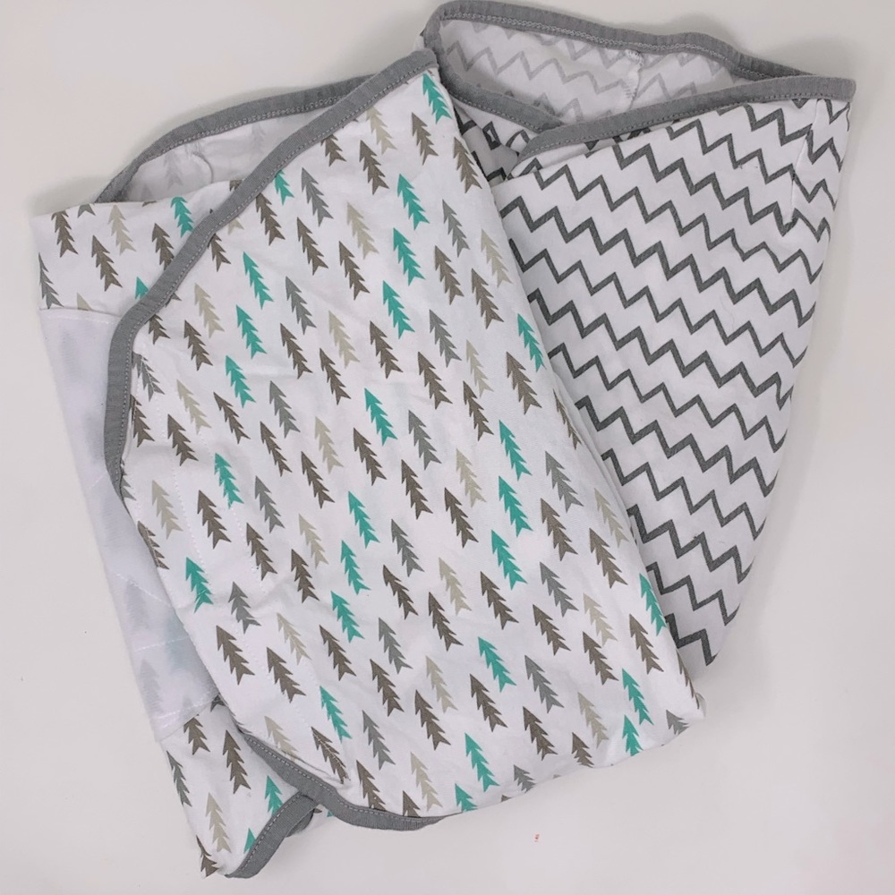 2 Baby 14-18 lbs swaddle blanket wraps cotton & velcro 3-6 months boy girl large
